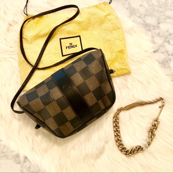 fendi checkered handbag